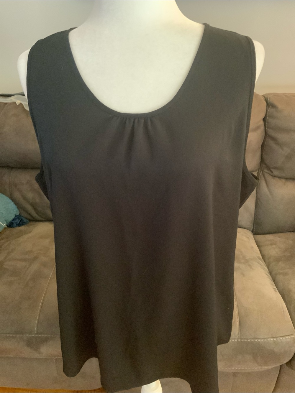 Van Heusen Black Scoop Neck tank  Blouse